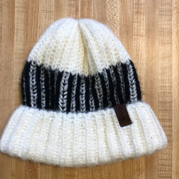 White and Black Winter Hat - Picture 1 of 8